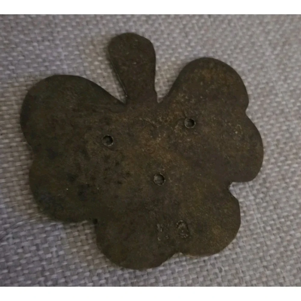 Vintage Irish Brass Shamrock Plaque Cead Mile Failte Solid Brass Ready To Hang